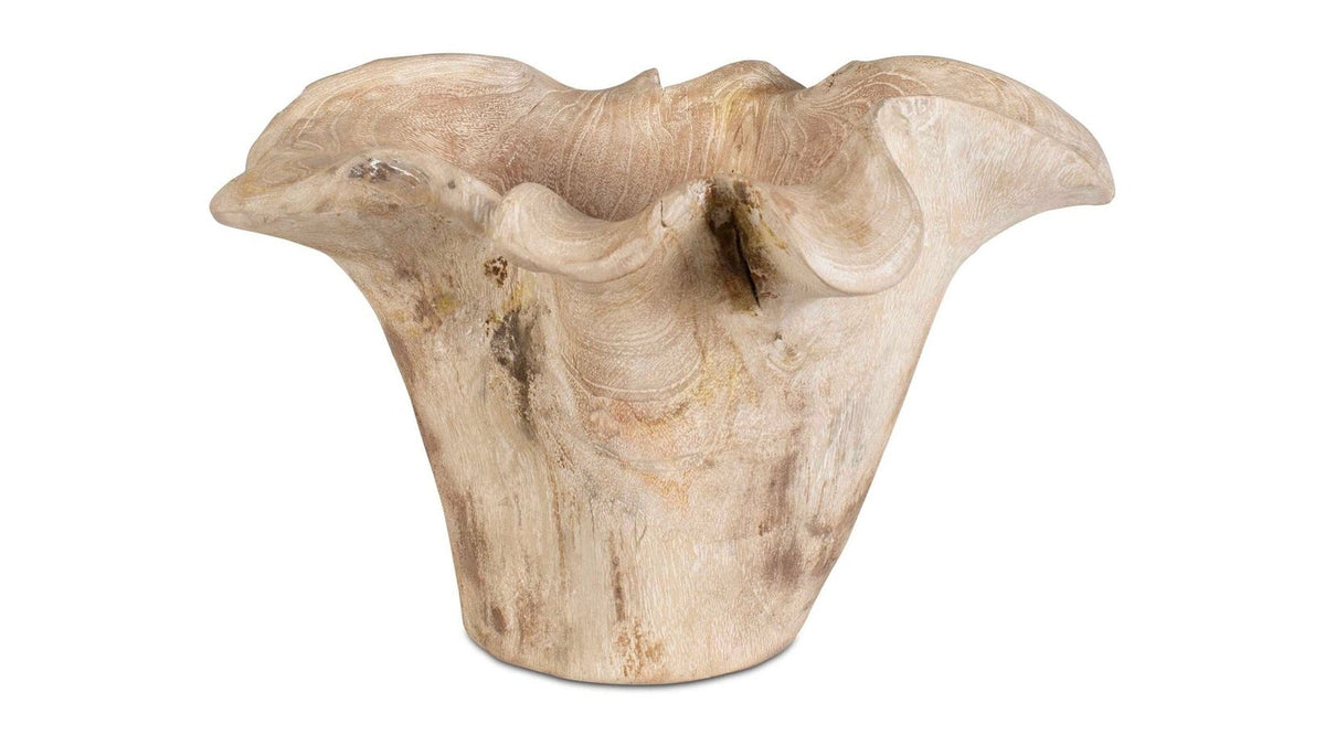 Teak Flow - Outdoor Bowl - White Wash