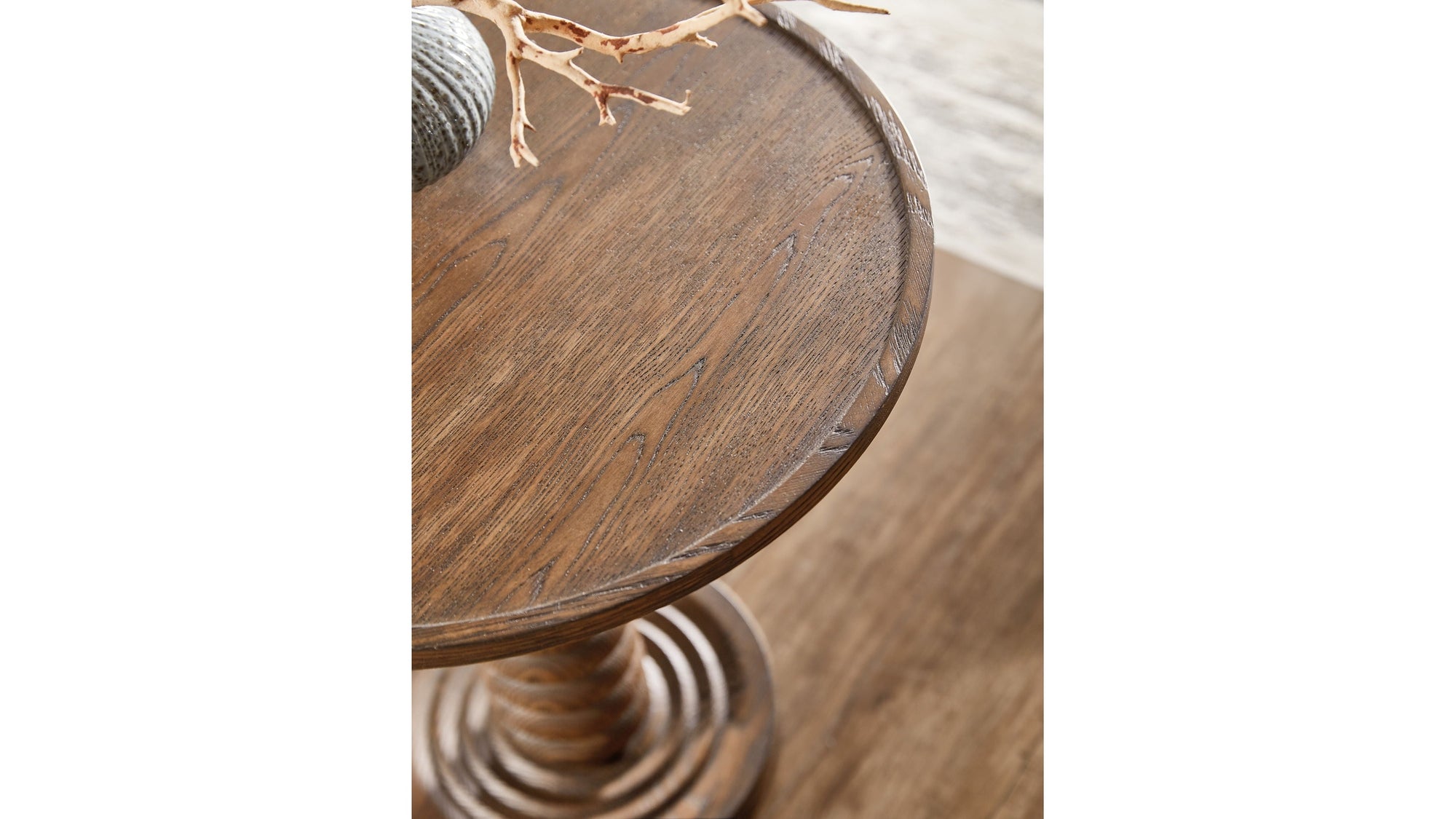 Commerce And Market - Spindle Accent Table - Dark Brown
