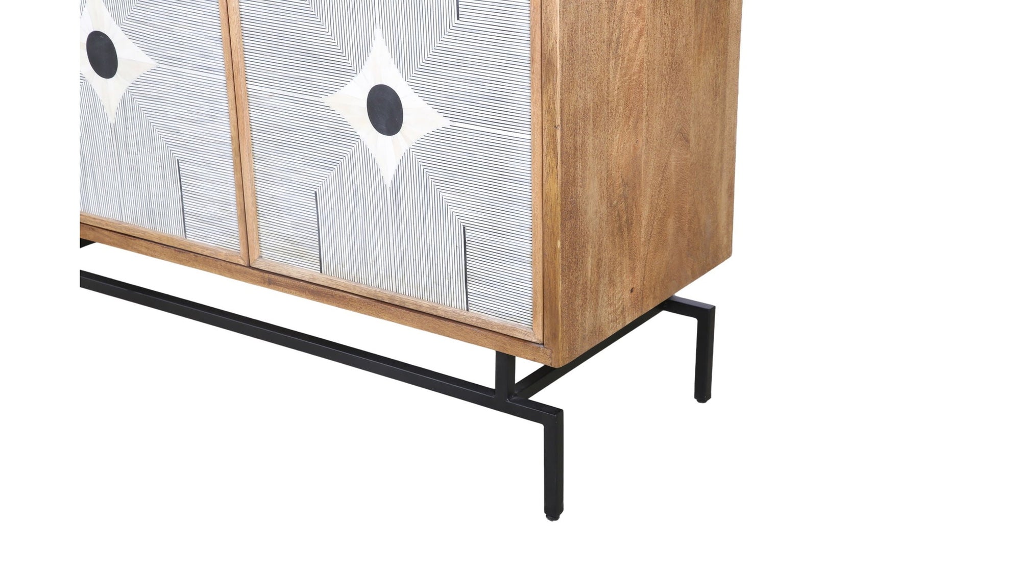 Everett - Server - Rustic Brown Mango / Ivory Bone / Grey Resin