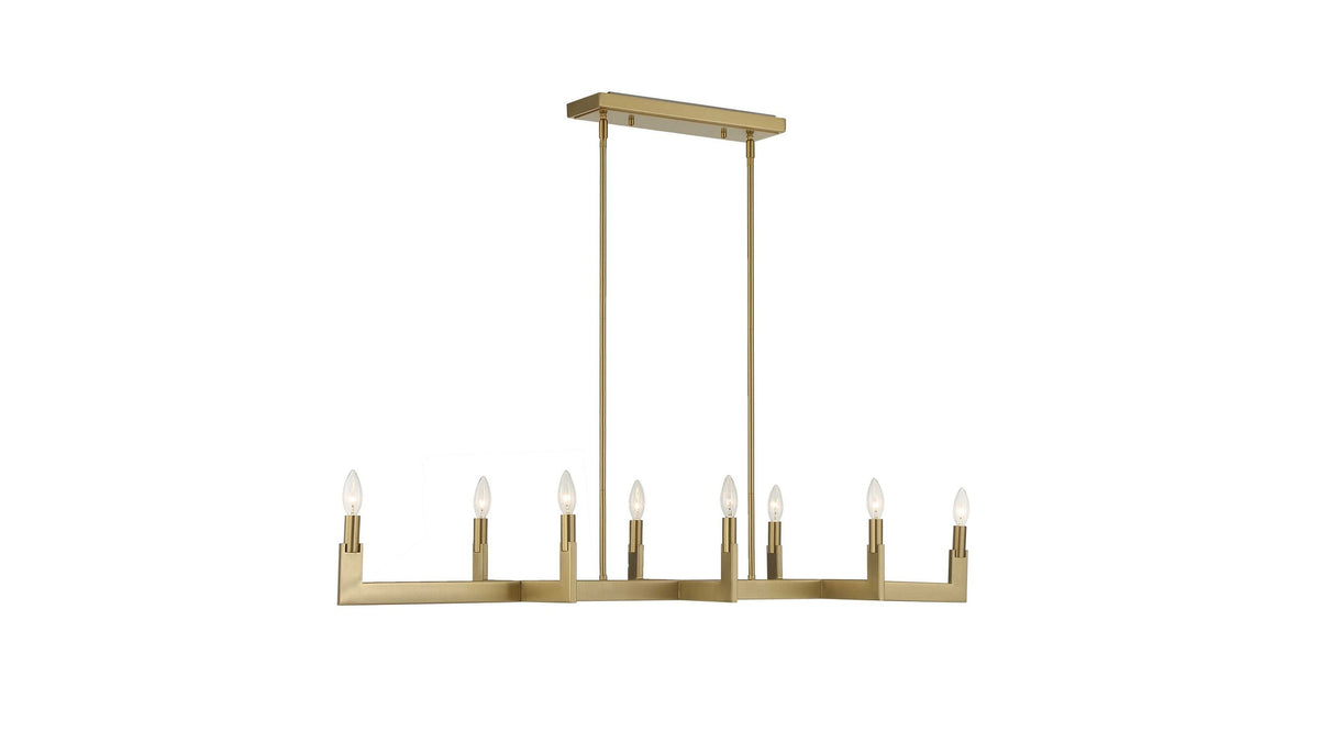 Cordoba - 8 Light Linear Chandelier - Gold