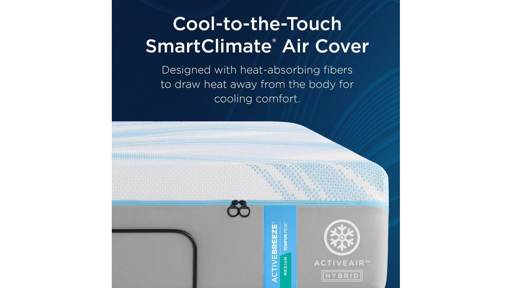 Tempur-Breeze - Tempur-ActiveBreeze Medium Hybrid Mattress - Split California King