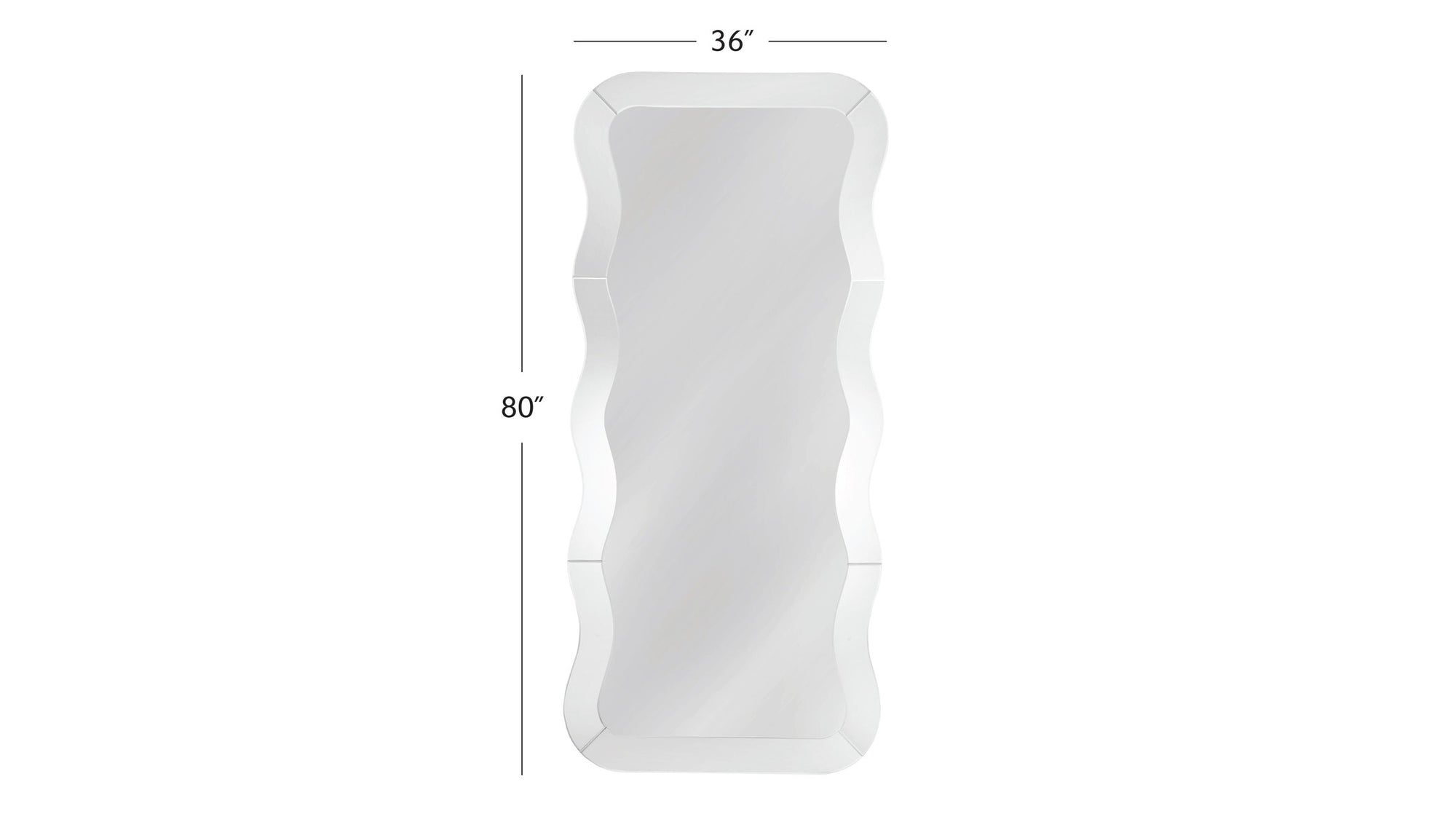 Wave - Floor Mirror - White