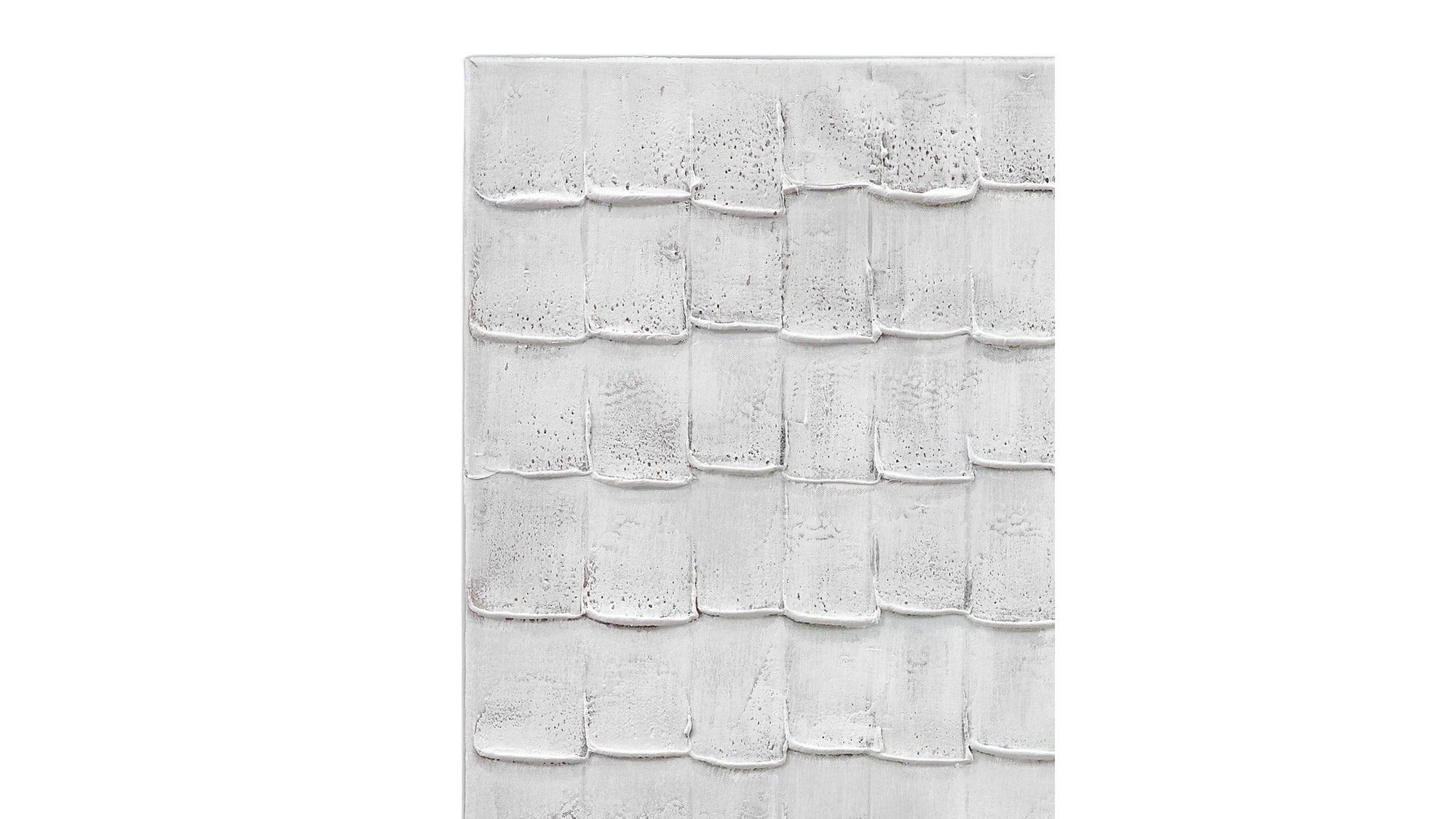 Linear Marks Canvas Art - White
