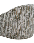 Mari - Boucle Swivel Chair - Green / White