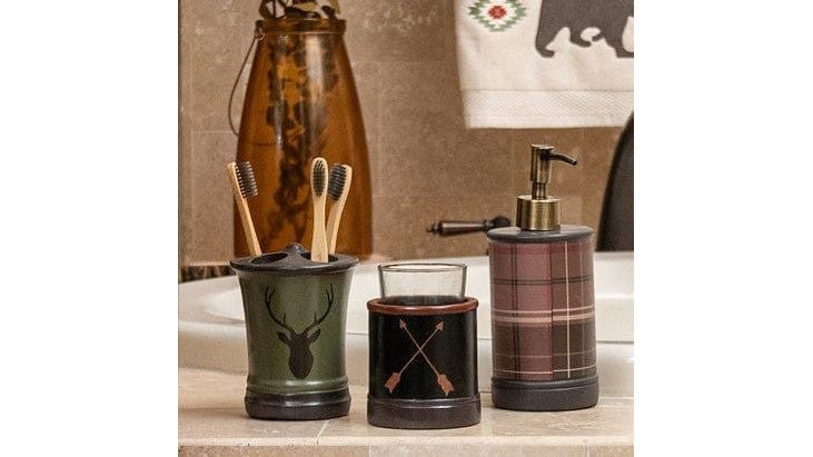 Aztec Bear - Countertop Bathroom Set Set of 3 , 4 Per Carton - Multi Color