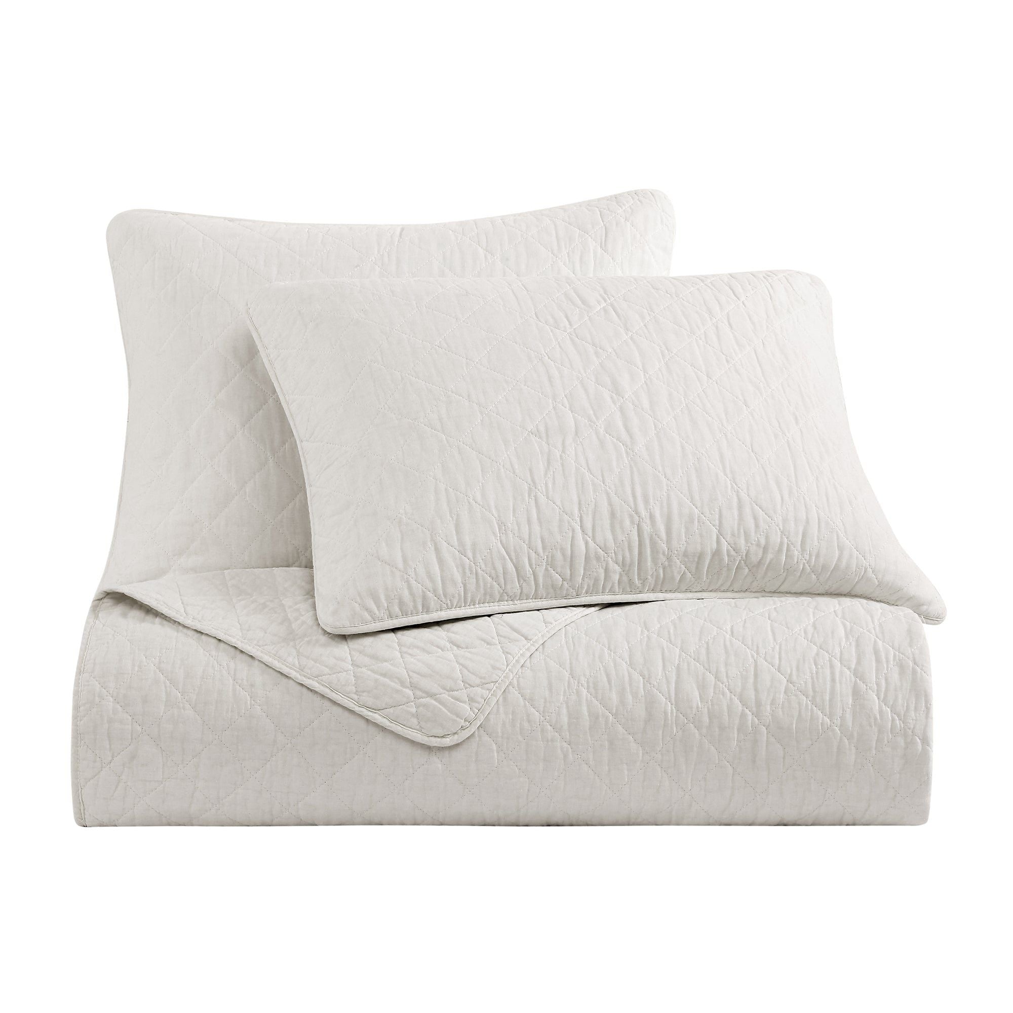 Cotton Comfort - Full/Queen Quilt Set (Set of 3) - White