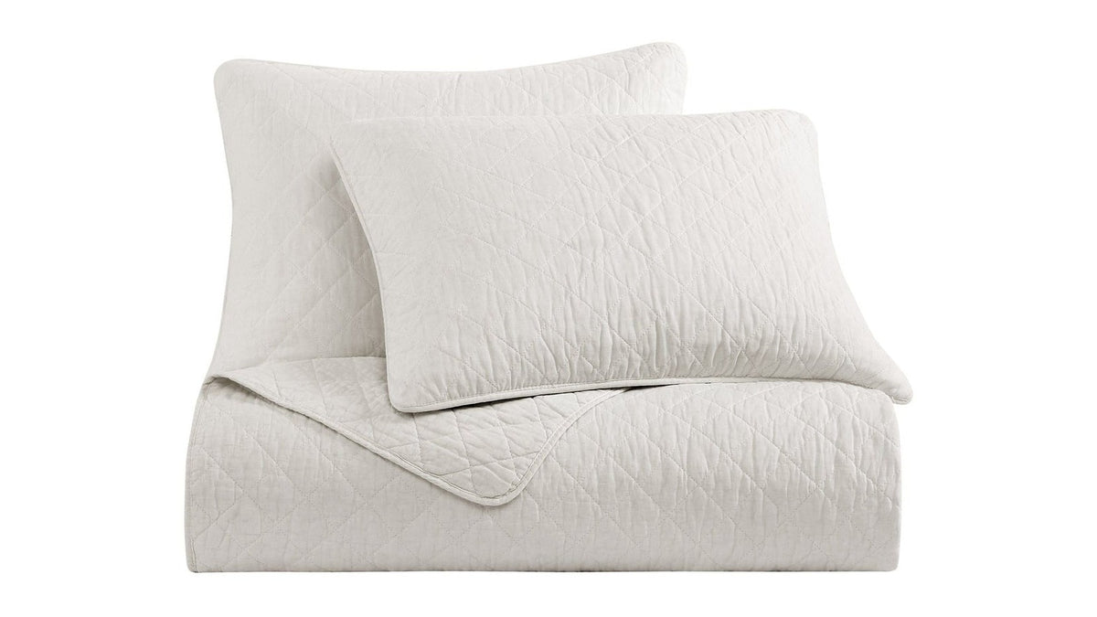 Cotton Comfort - Full/Queen Quilt Set Set of 3 - White