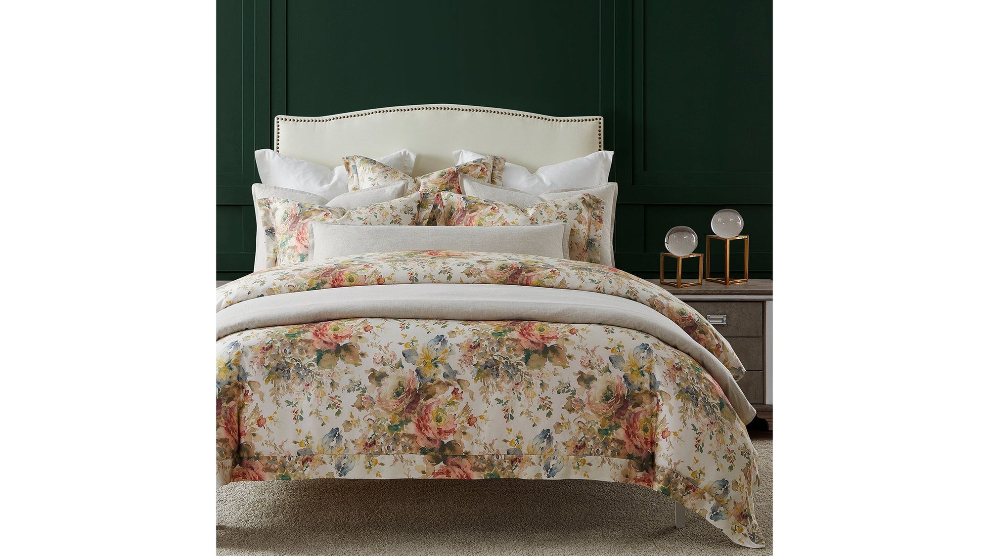 Lyocell - King Jardin Eucalyptus Duvet Cover Set Set of 3 - Salmon