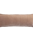 Stella - Faux Silk Velvet Long Lumbar Pillow - Dusty Rose