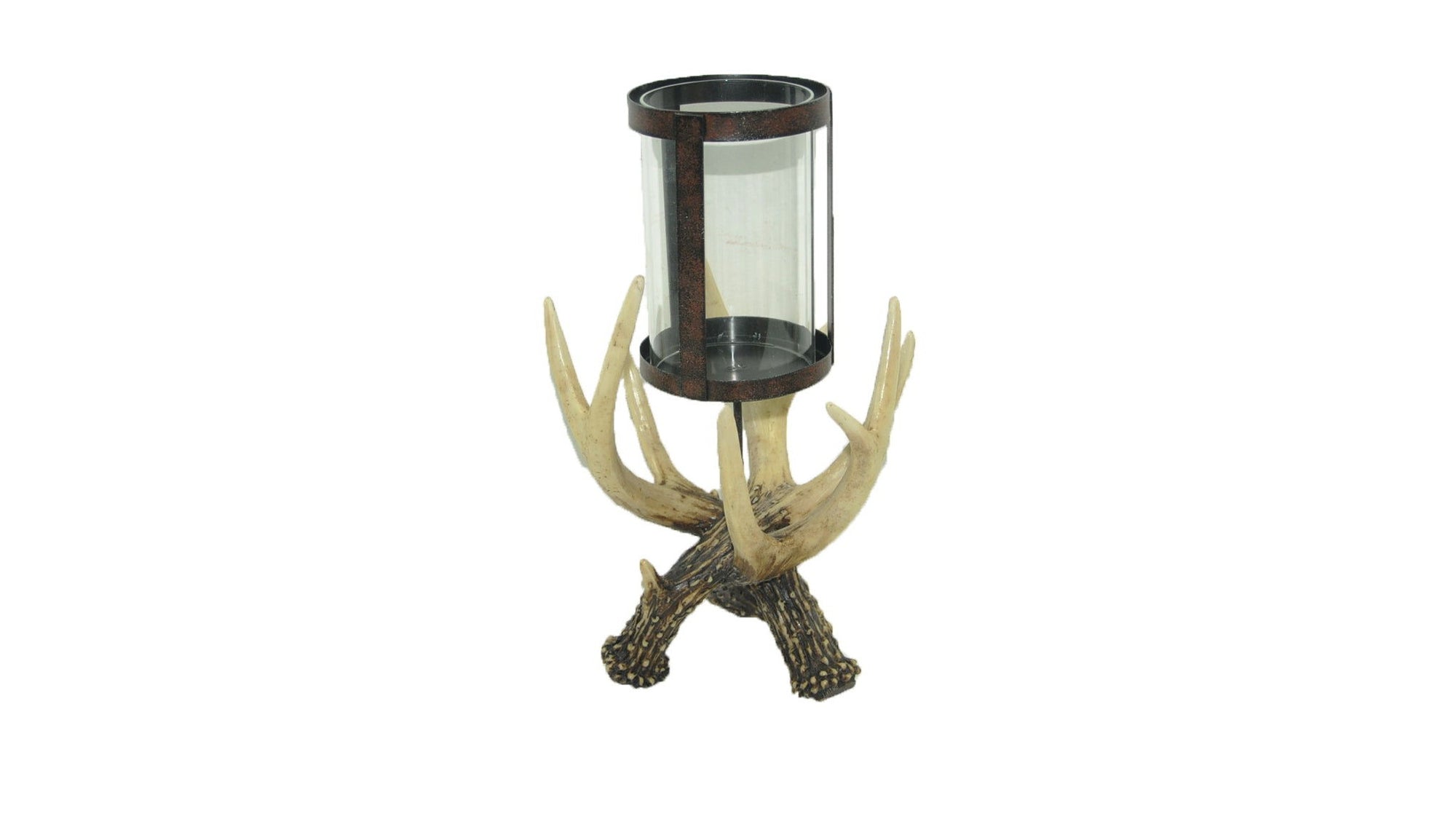 Antler - Hurricane Candle Holder 2 Per Carton - Tan / Brown