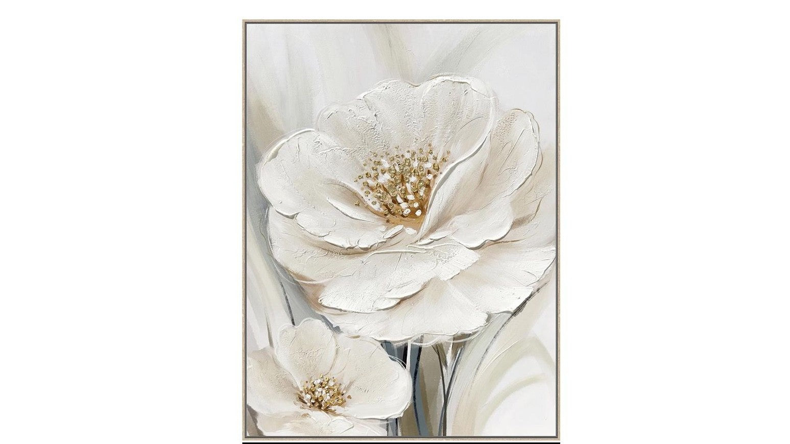 Framed Canvas Radiant Petals - Natural