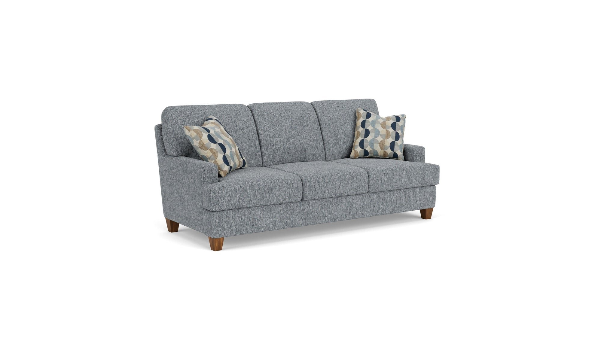 Moxy - Fabric Sofa, T-Shaped Seat Cushion, Straight Track Arms