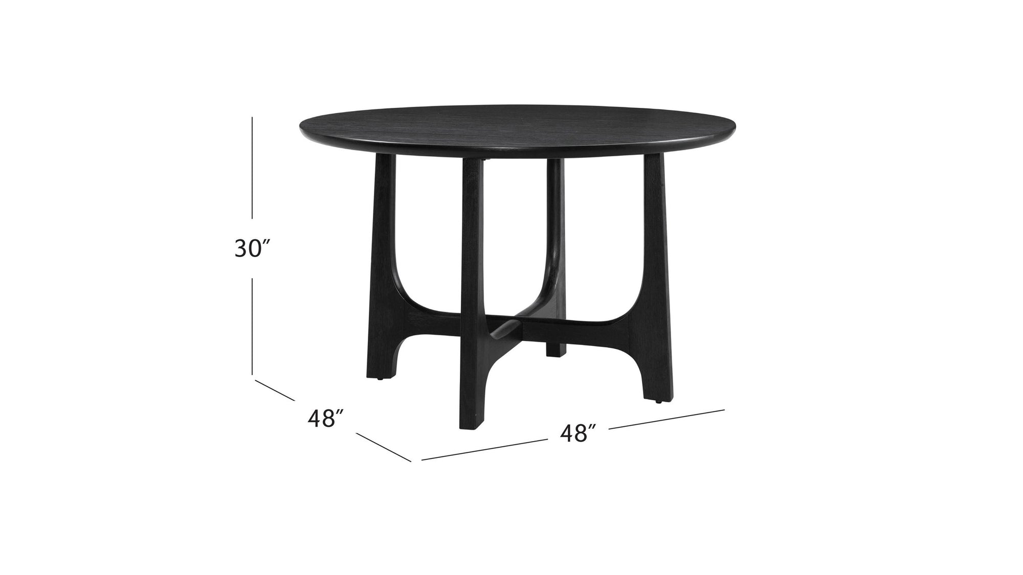 Dunnigan - Round Dining Table - Black