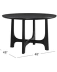 Dunnigan - Round Dining Table - Black