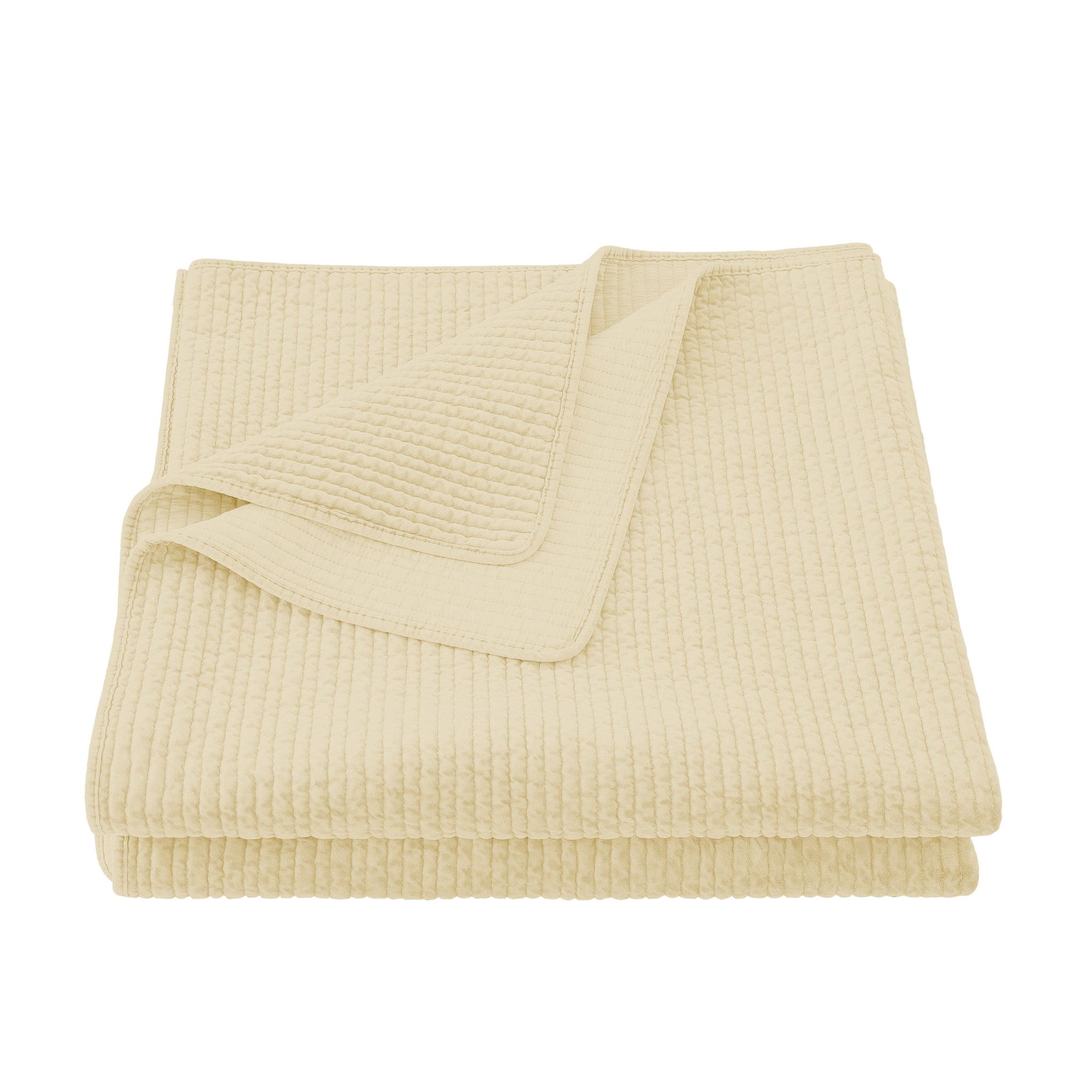 Stonewashed Cotton Velvet - Twin Quilt - Light Tan