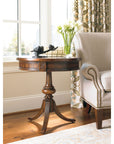 Commerce And Market - Round Pedestal Accent Table - Dark Brown