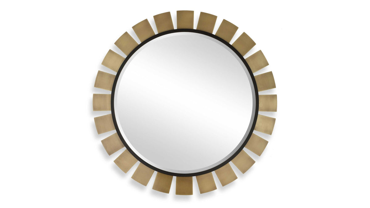 Toluca - Round Mirror - Brass