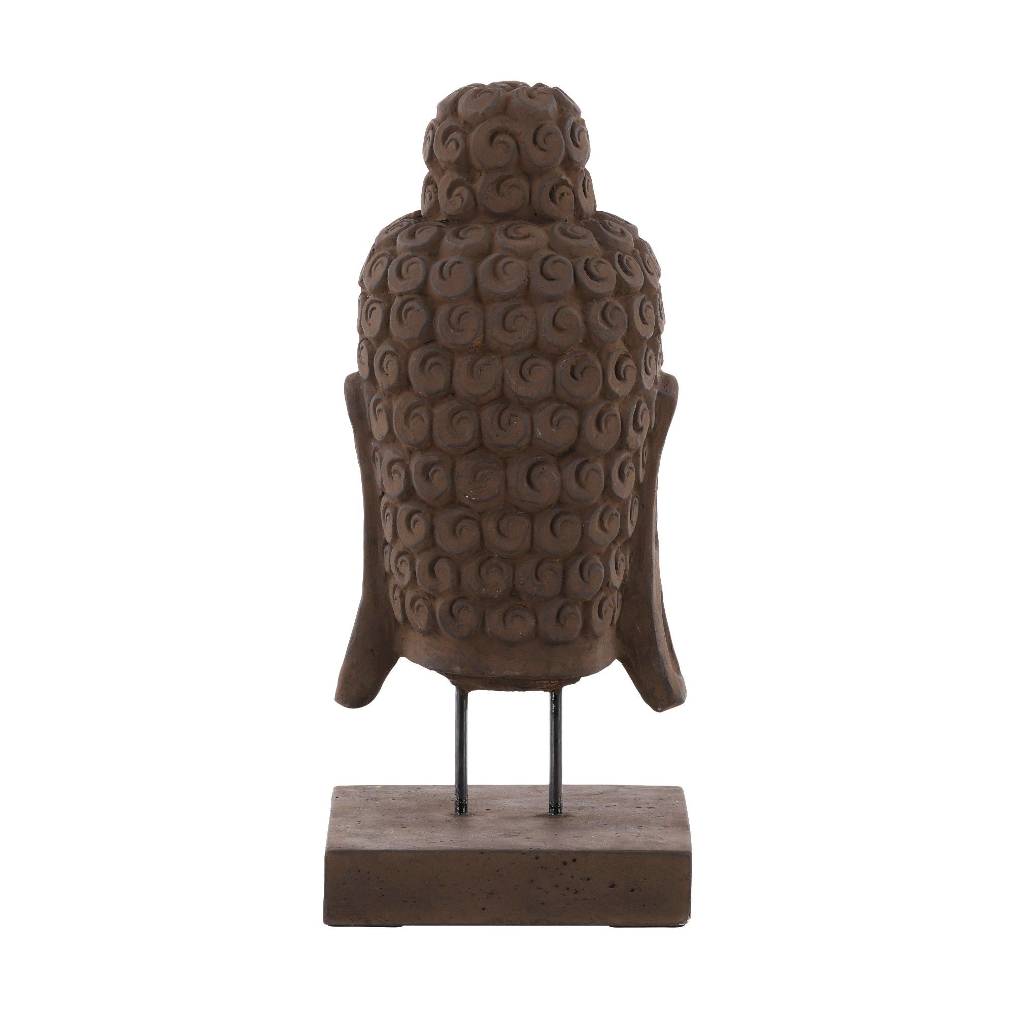 Carved Buddha Head - Dark Brown
