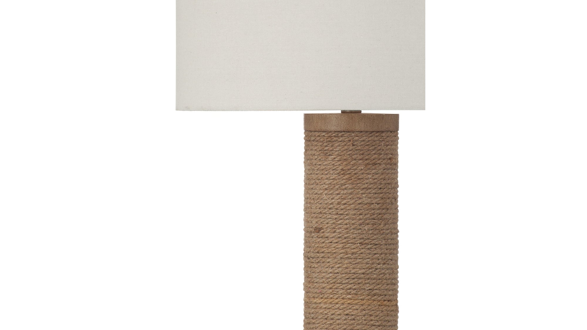 Adams - Table Lamp - Natural Rope / White