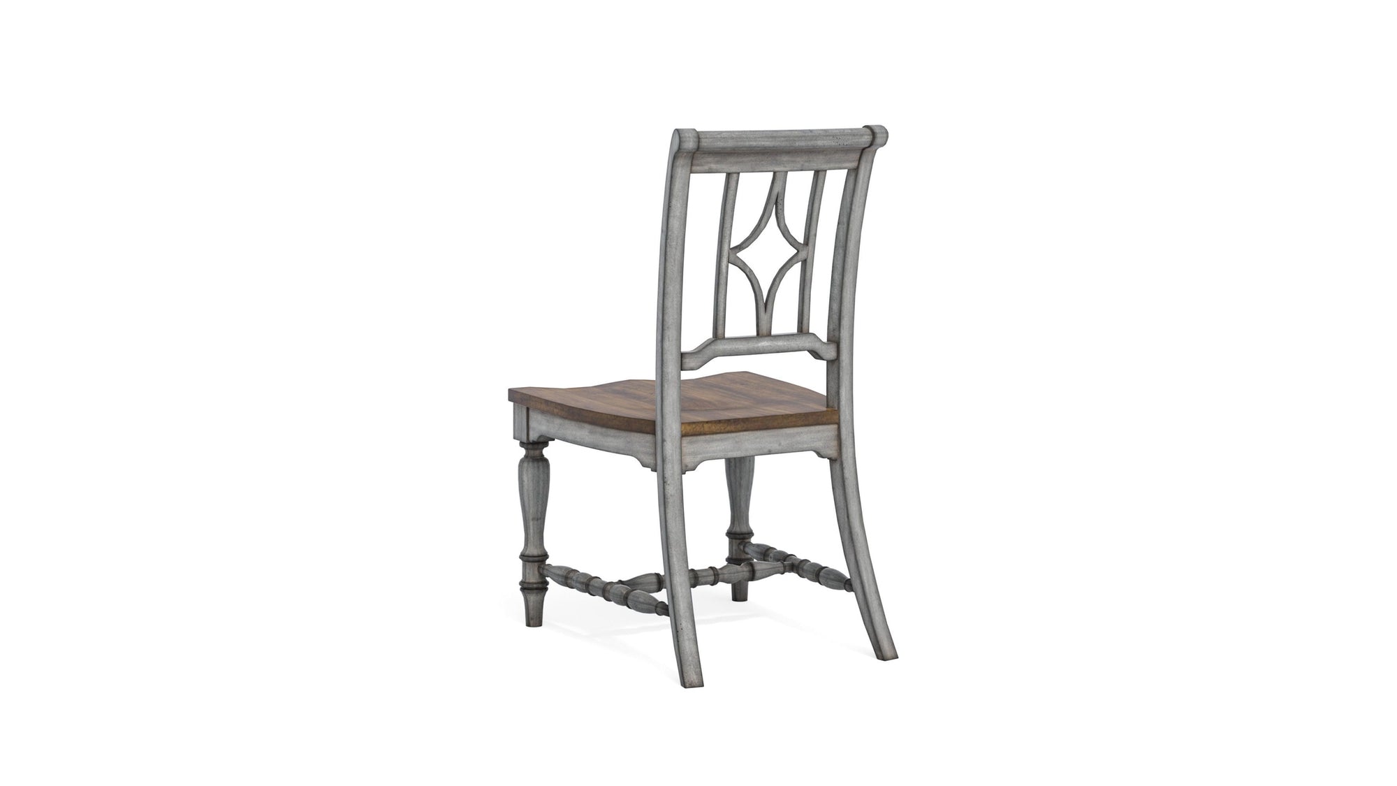 Plymouth - Dining Chair Set of 2 - Gray / Dark Brown