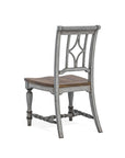 Plymouth - Dining Chair Set of 2 - Gray / Dark Brown