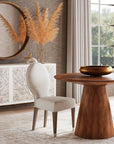 Farrah - Dining Chair - Light Oak Leg/Brushed Nickel Caps