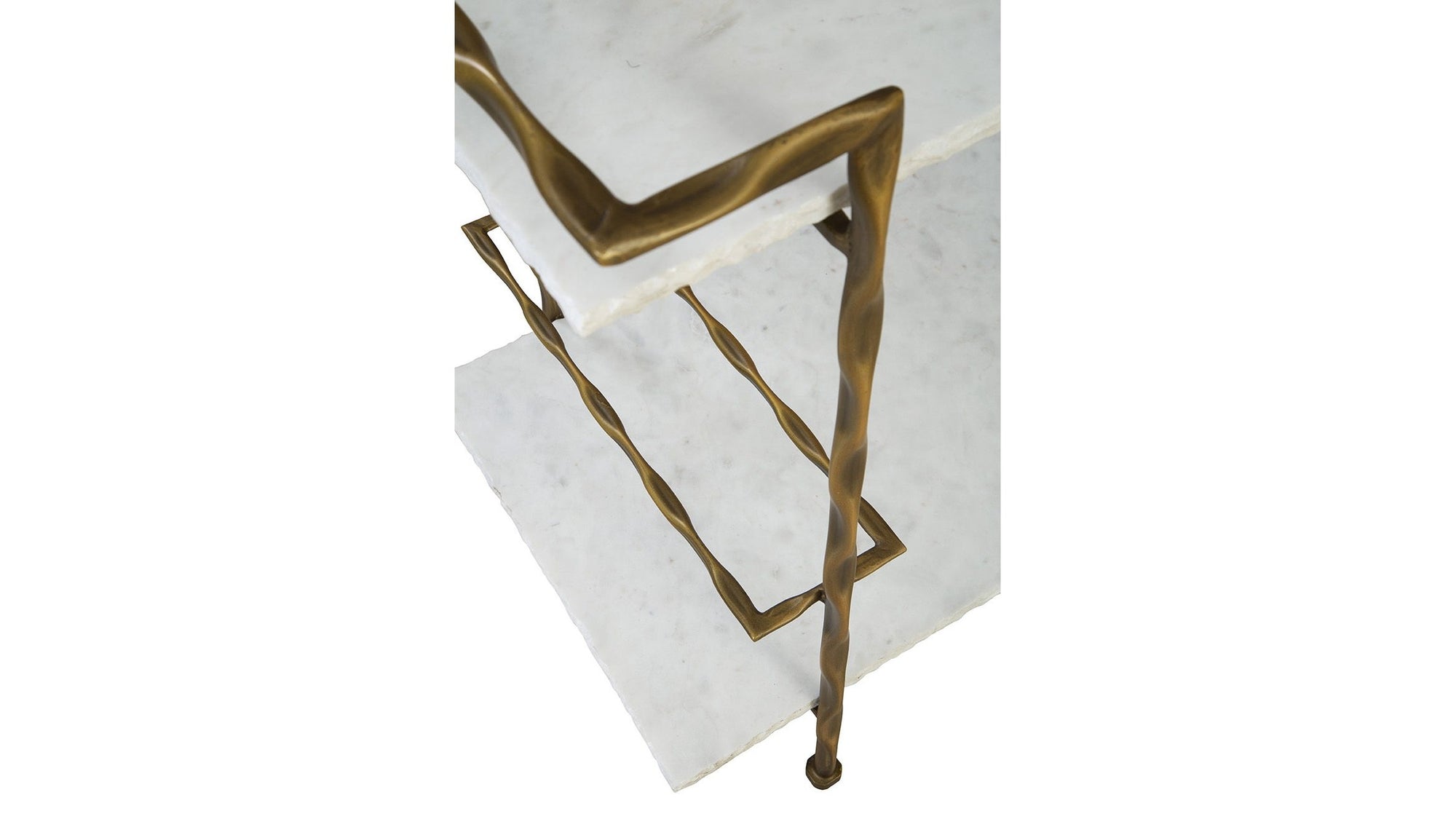 Vivian - Bar Cart - White / Gold
