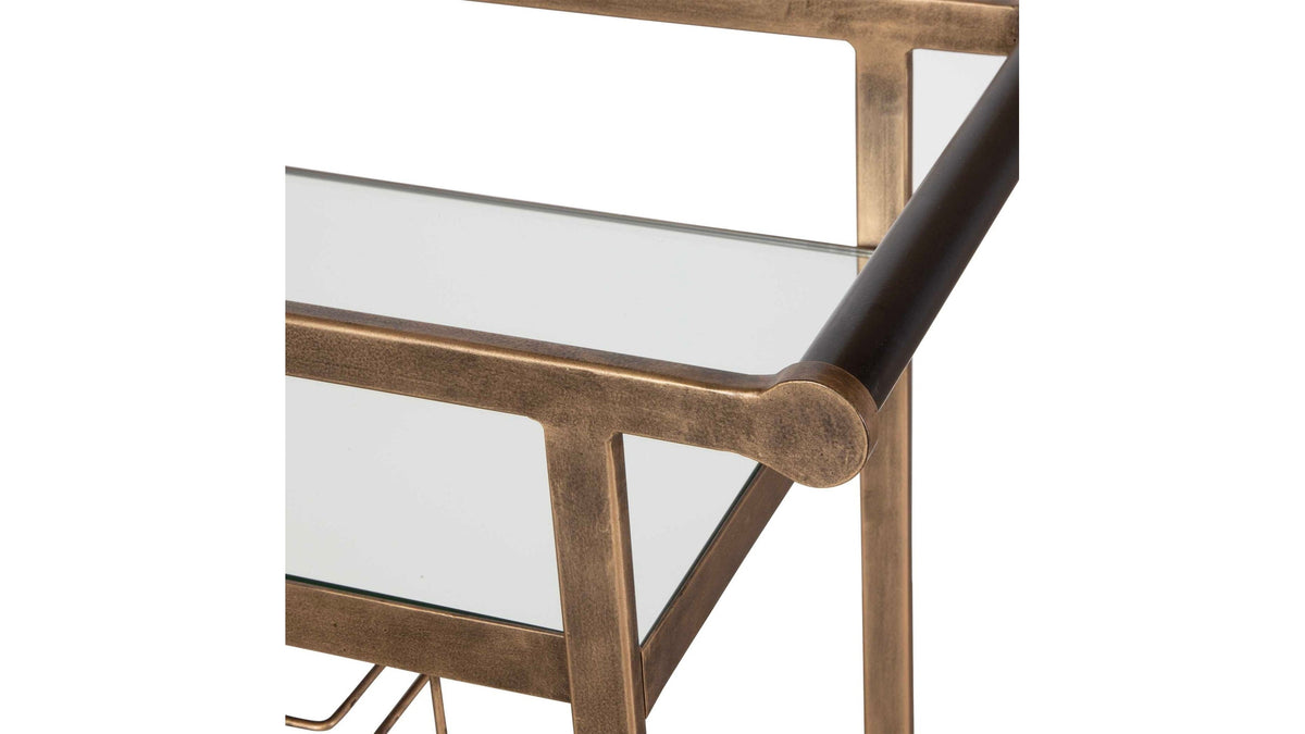 Carrinho - Antique Bar Cart - Brass
