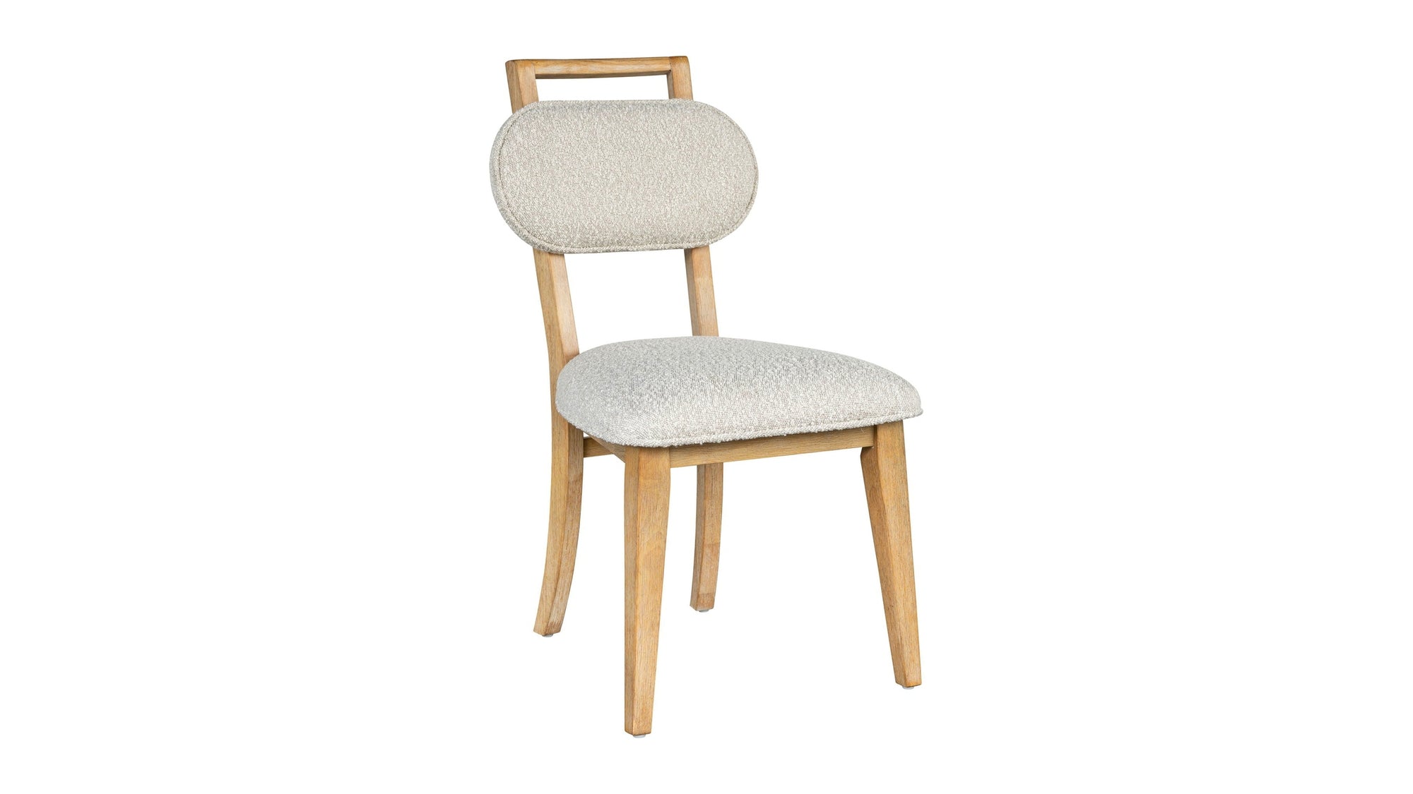 Ryder - Dining Chair - Chestnut Elm / Ant Brass / Tauple Boucle