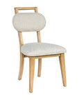 Ryder - Dining Chair - Chestnut Elm / Ant Brass / Tauple Boucle