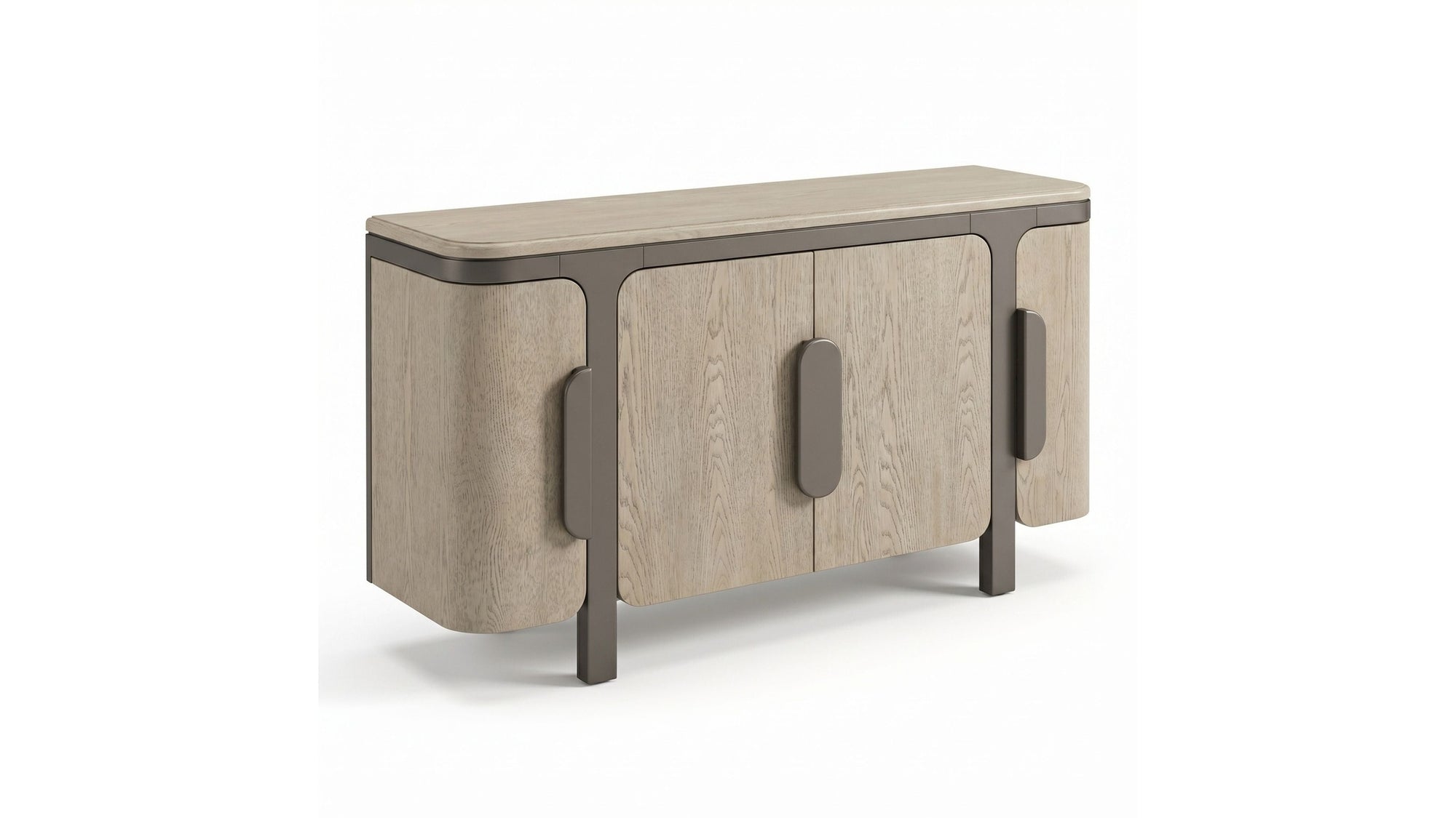 Curve Appeal - Four Door Cabinet - Natural