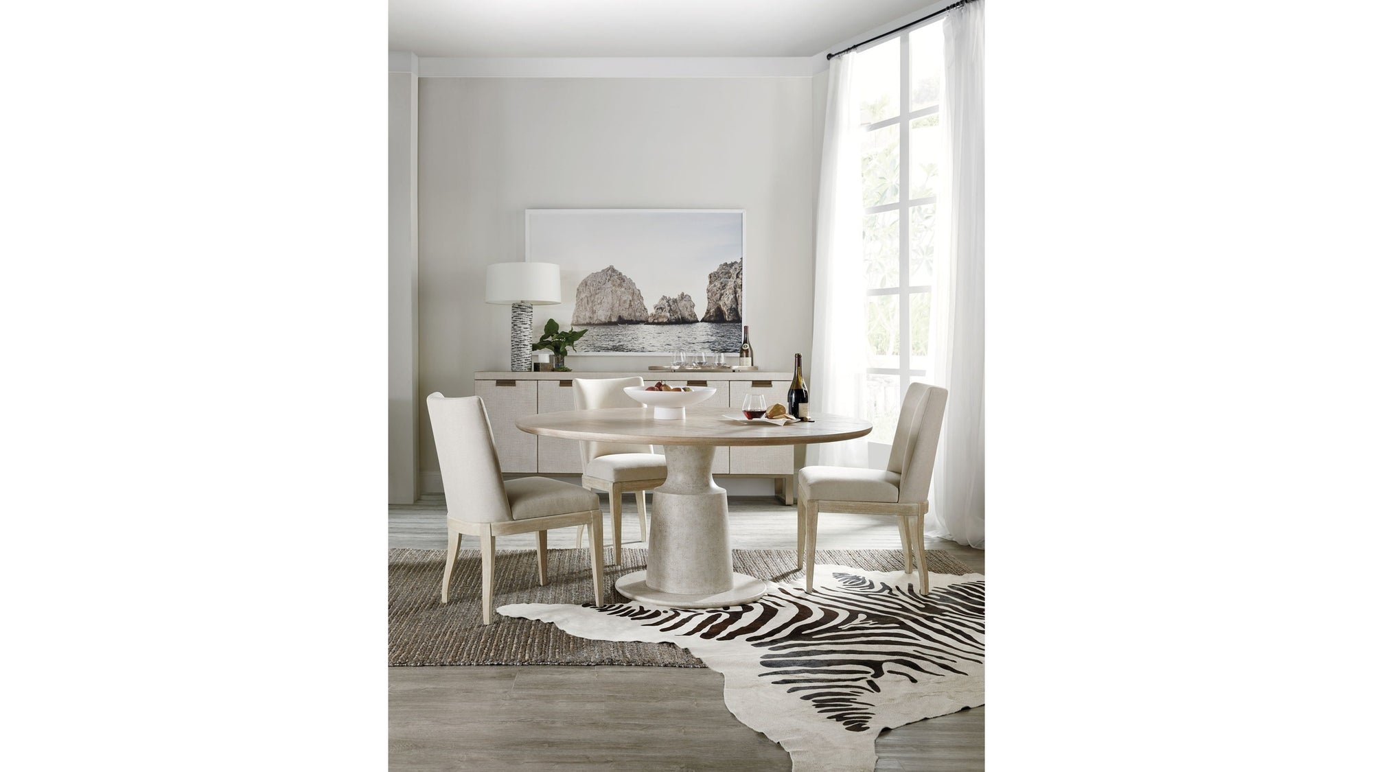 Cascade - Pedestal Dining Table - Light Brown