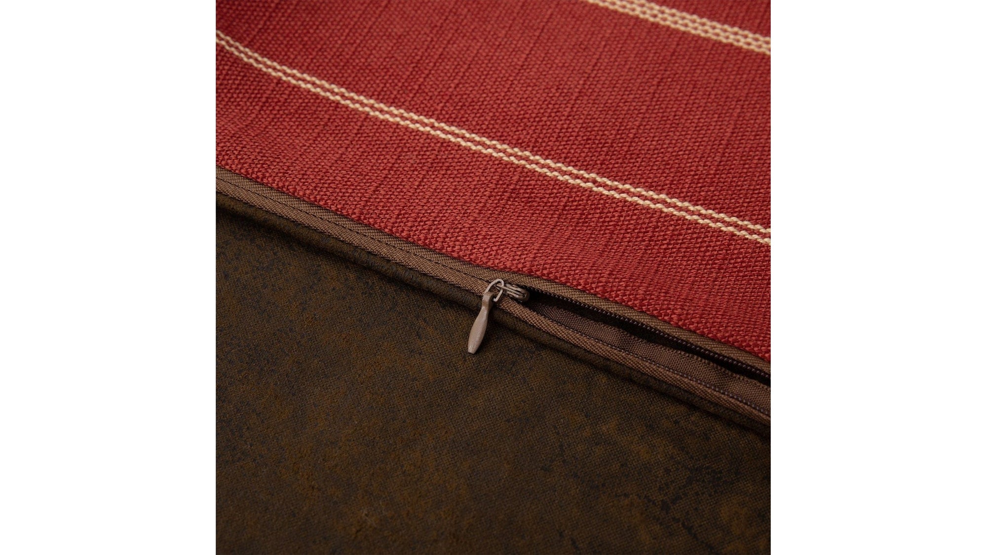 Calhoun - Twin Comforter Set Set of 4 - Red / Brown