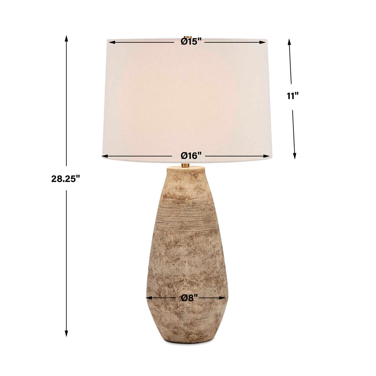Dunford - Aged Table Lamp - Brown / Gray