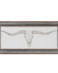 Western Skull Mount - Print - Silver
