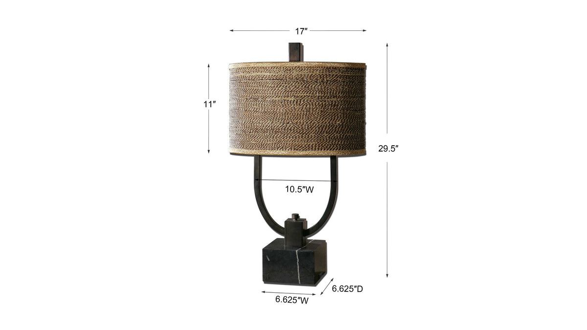 Stabina - Metal Table Lamp - Dark Brown