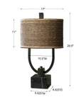 Stabina - Metal Table Lamp - Dark Brown