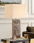 Lafferty - Marble Table Lamp - Dark Brown