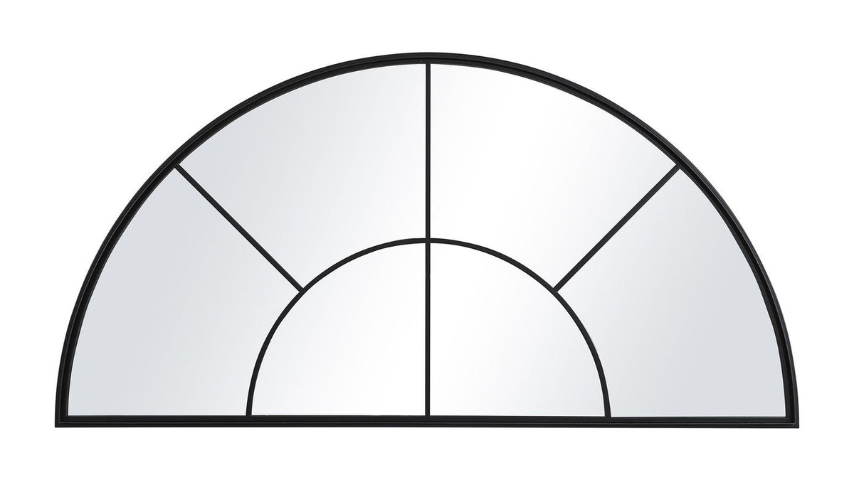 Rousseau - Iron Window Arch Mirror - Black
