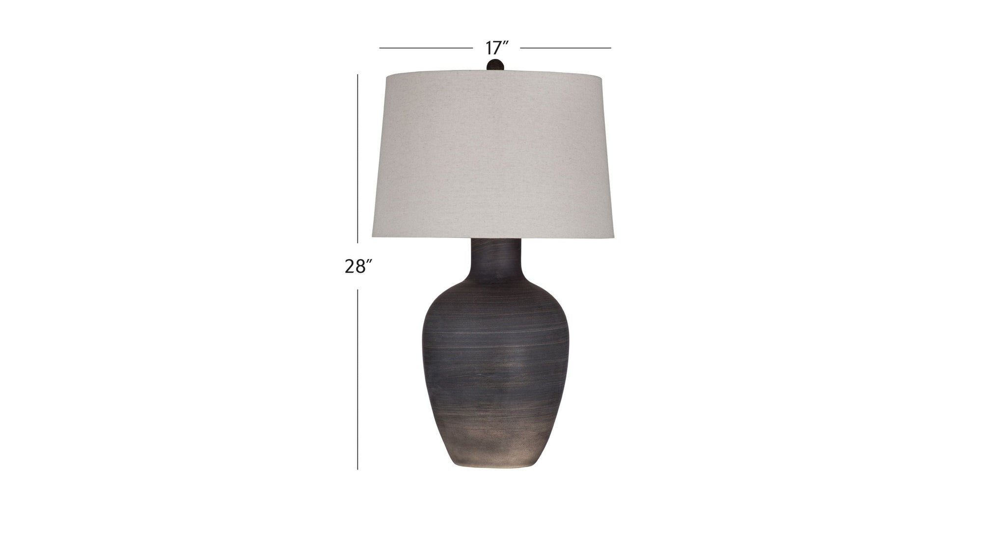 Volga - Table Lamp - Dark Gray / Beige