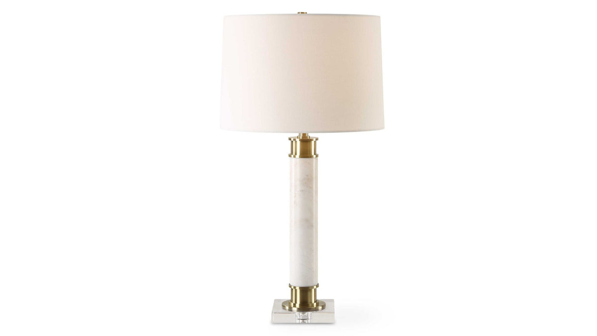 Plinth - White Marble Table Lamp