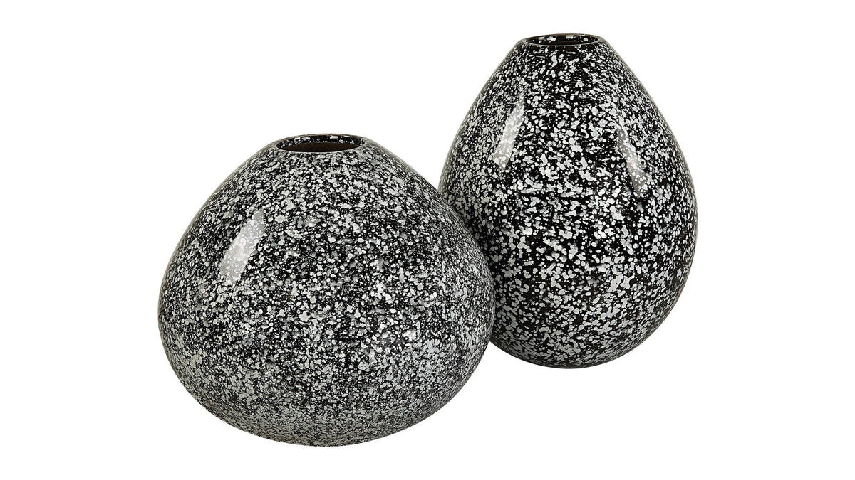 Cosmic - Black & White Vases Set of 2 - Black