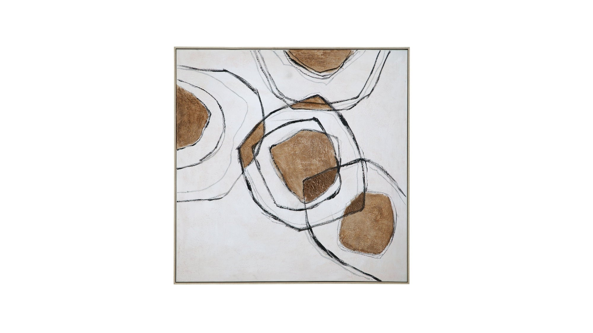 Rhetoric Canvas Art - White / Light Brown