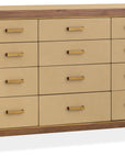 Melange - Zurich Accent Drawer Chest - Beige / Medium Walnut