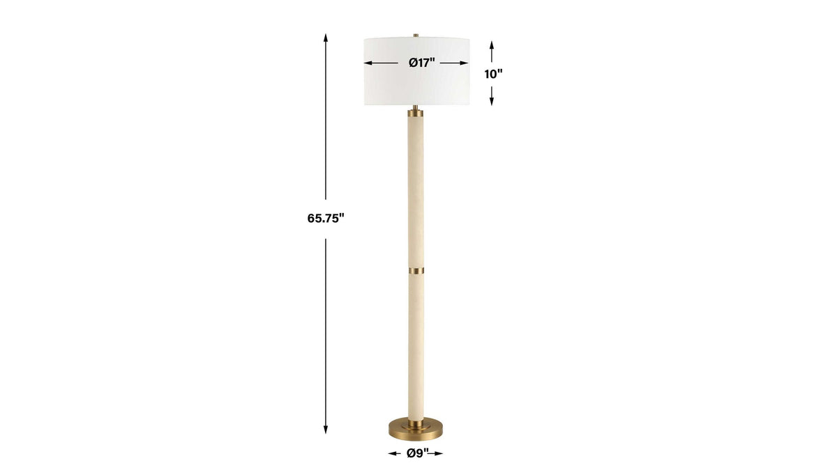 Wessex - Floor Lamp - Gold / White