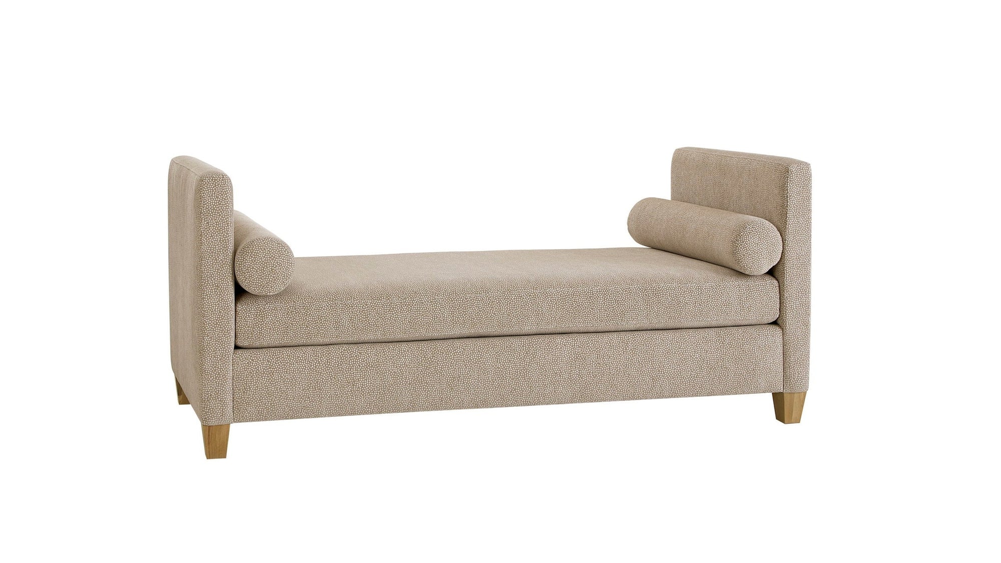 Tide & Timber - Tan Antelope Upholstery Day Bed With Twin Mattress And 4 Legs