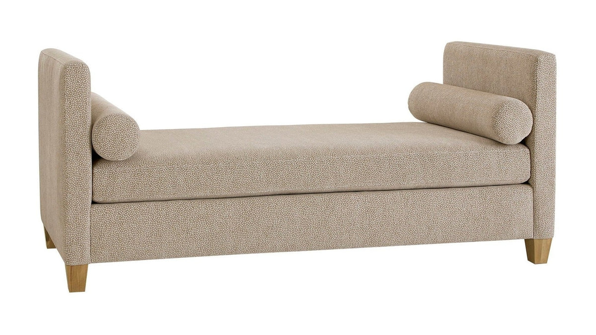 Tide & Timber - Tan Antelope Upholstery Day Bed With Twin Mattress And 4 Legs