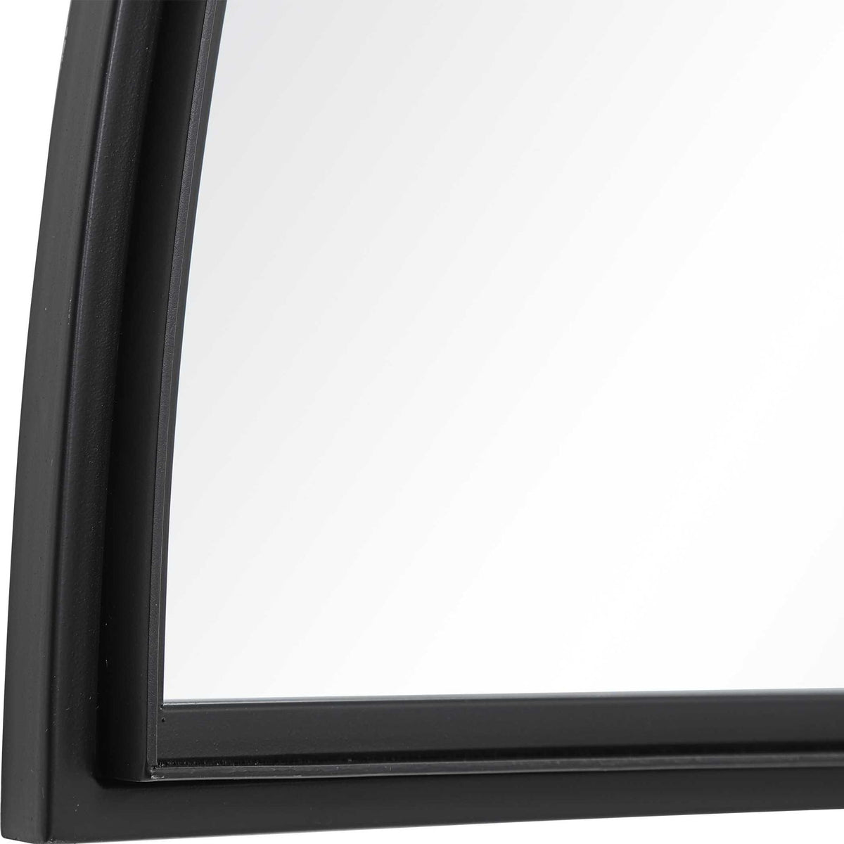 Rousseau - Iron Window Arch Mirror - Black