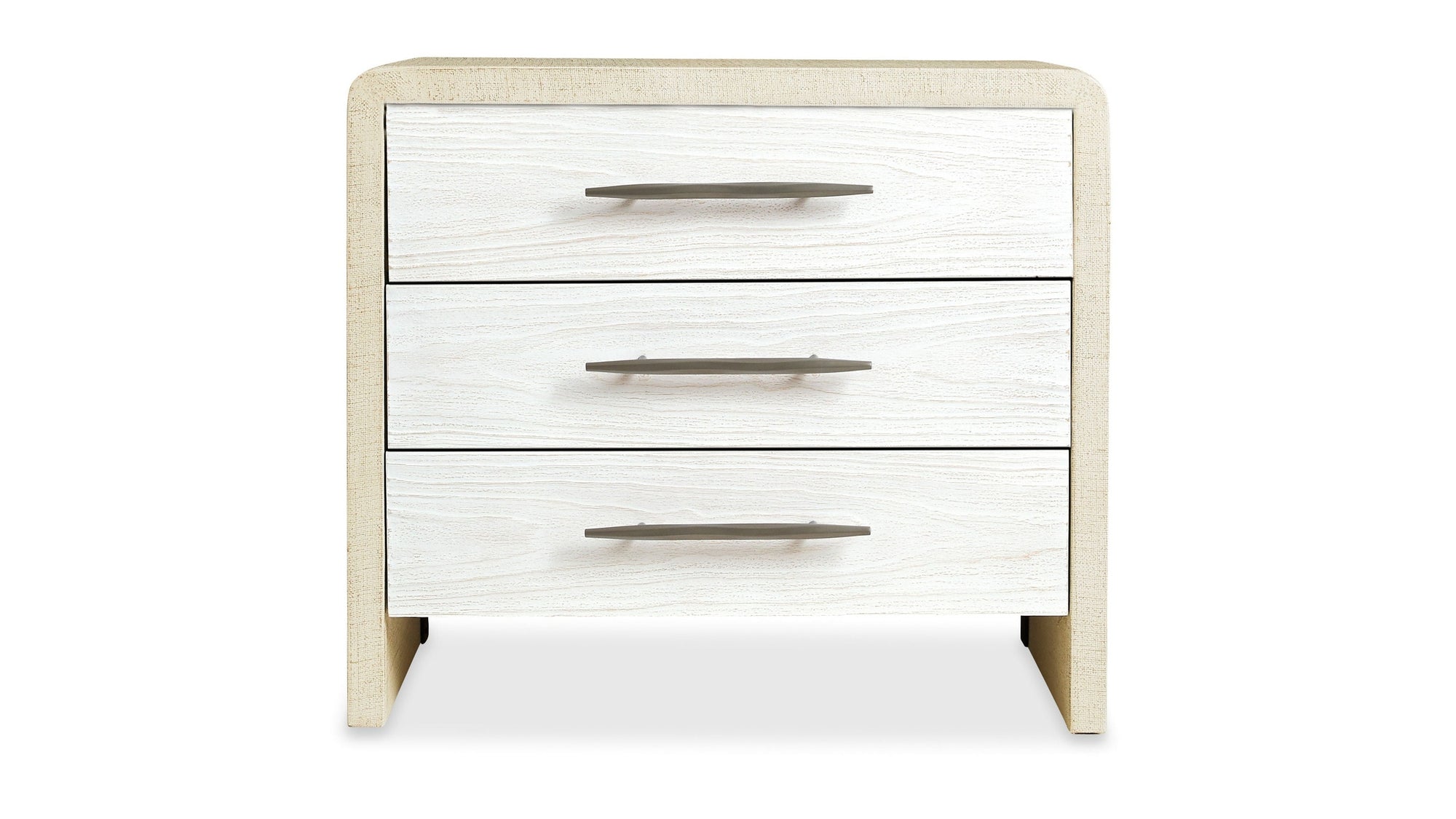 Cascade - 3-Drawer Nightstand - Beige / White