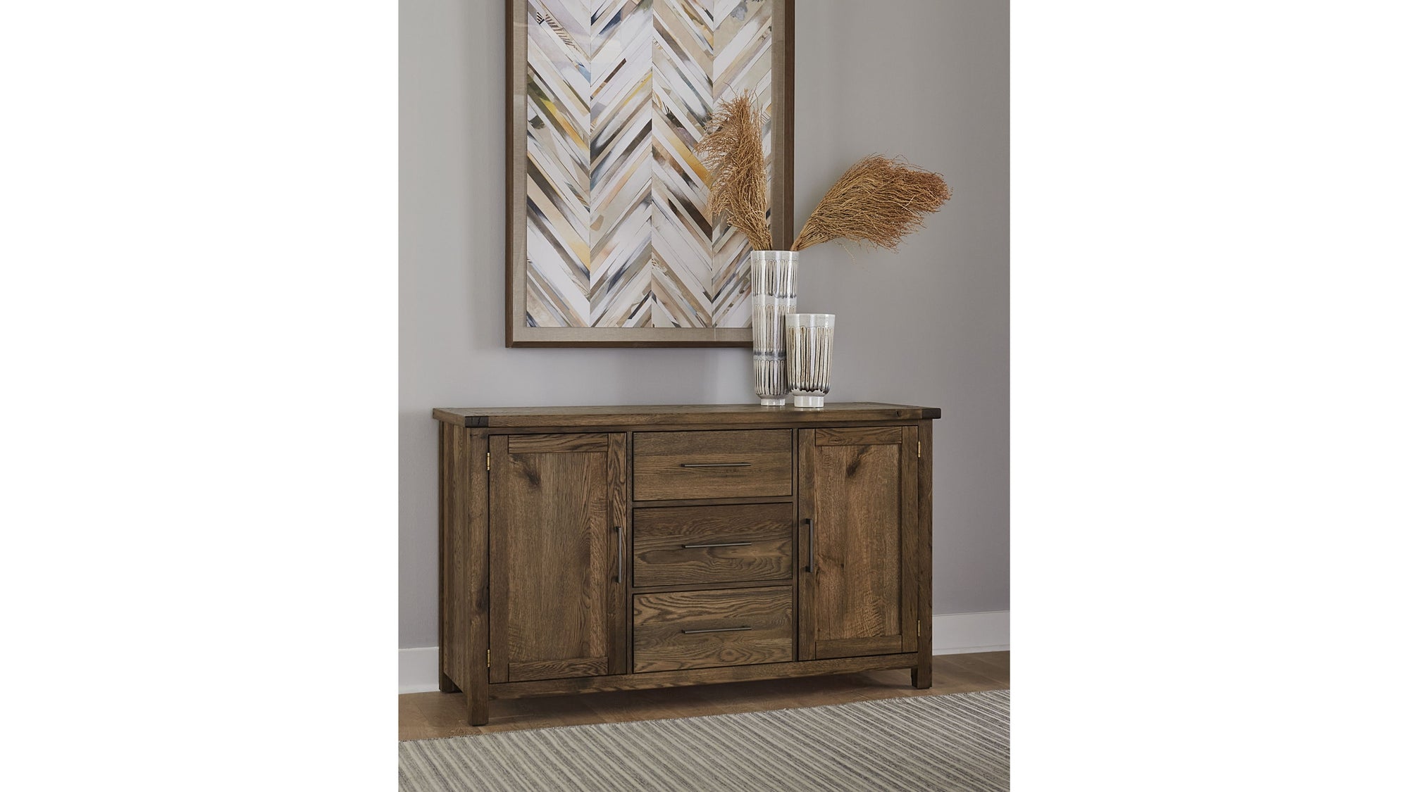 Dovetail - 3 Drawers Server With 2 Doors